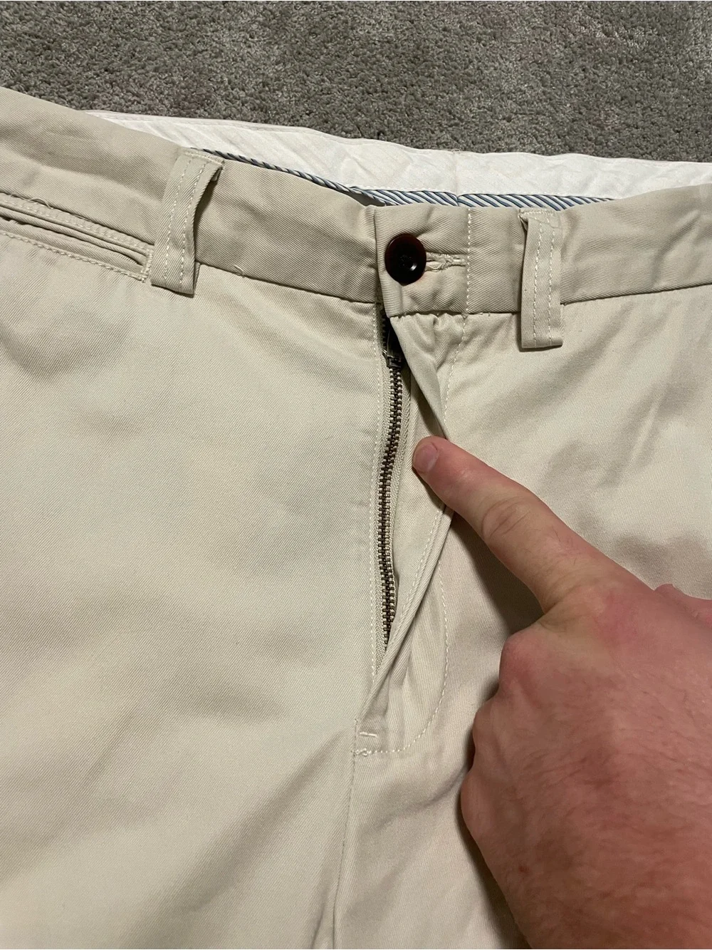 Vintage Polo Ralph Lauren Chino Pants Mens 32x26 Ivory Classic Fit Preppy